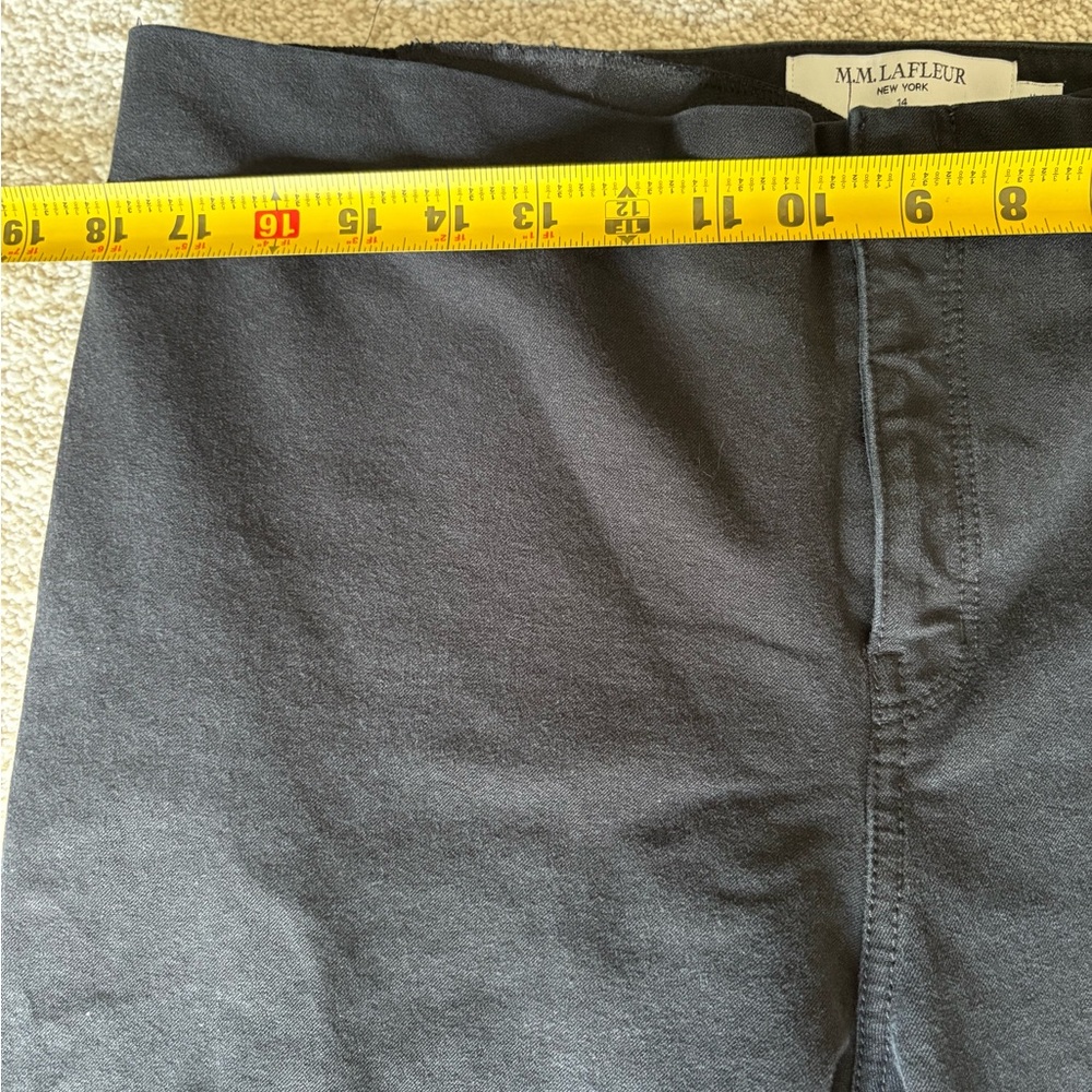 MM Lafleur Black Ankle Pants Size 14 Office Preppy Business Casual Minimalist - Picture 7 of 8